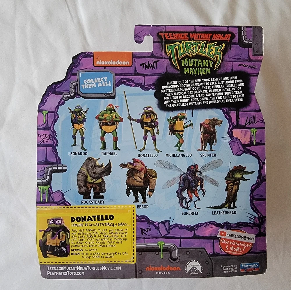 Teenage Mutant Ninja Turtles Mutant Mayhem Donatello The Brains Action Figure